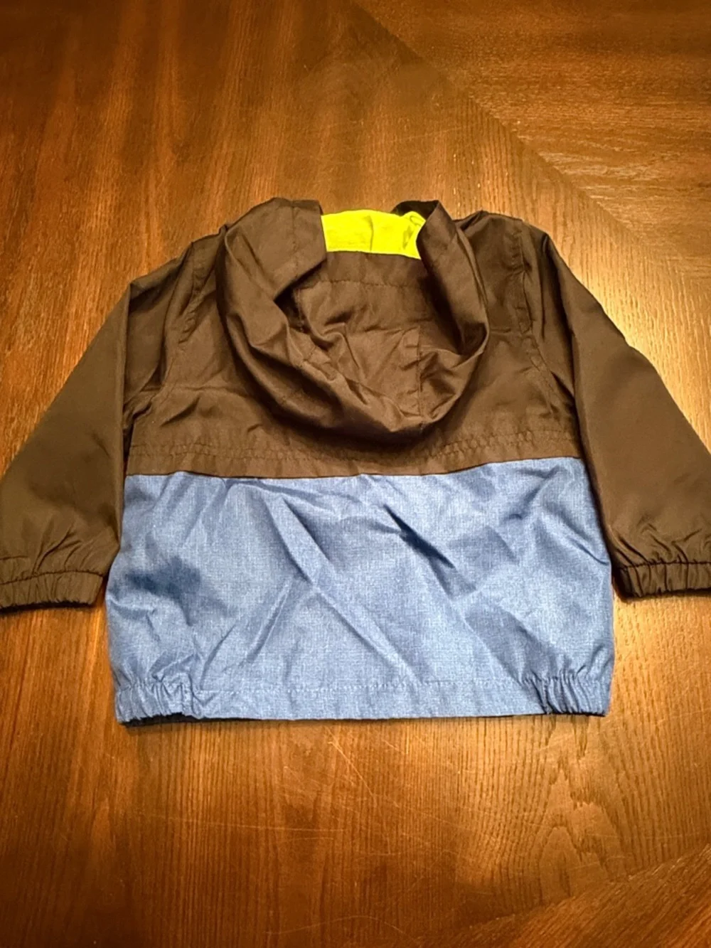 Carter's Hooded Colorblock Windbreaker Jacket Blue Black 12M